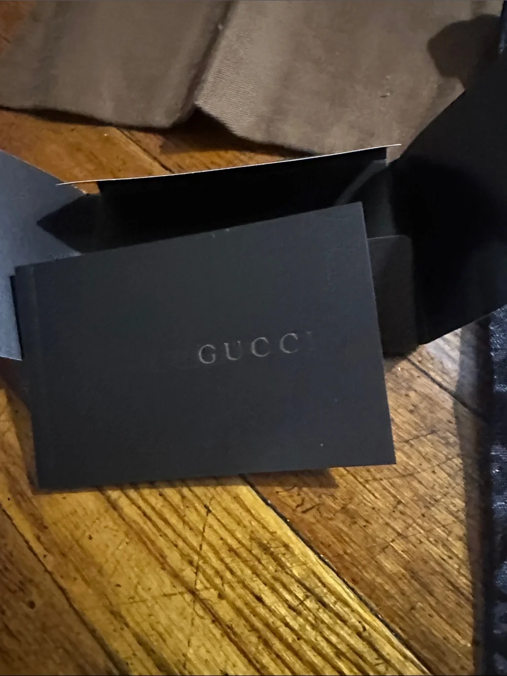 Gucci Brown and Black Dust Bag Set - Luxury Accessory Storage With a Mini Book